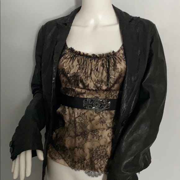 ALLSAINTS Black Leather Jacket. Small - Picture 3 of 15